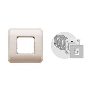 Placa de interruptor de ancho marfil, diseño ideal para rehabilitación y modernización de espacios. - Product Image 1