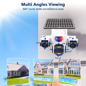 Kamera keamanan UHD 4 lensa 12MP, kamera keamanan tenaga surya 4G perbesaran 10x dengan penglihatan malam dan baterai tahan lama - Product Image 5