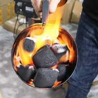 야외 캠핑 휴대용 안티 스캘딩 바베큐 모닥불 firepit 점화 스토브 숯 화재 버킷 배럴 나무 손잡이