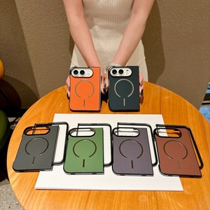 High Quality <b>Tech</b> Woven Magnetic Charging Mobile Phone case for iPhone ultra 18 Fold Flax Texture Frosted Shockproof Back Cover - Product Image 1