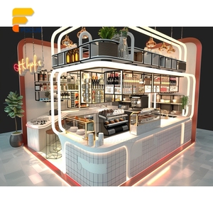 Vetrina Espositiva per Pasticceria in Legno e Vetro, Bancone di Servizio per Caffetteria Premium, Layout per Esposizione Dessert - Product Image 3
