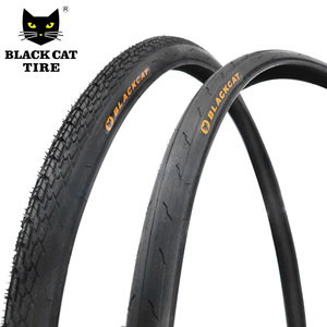 <span class=keywords><strong>Pneu</strong></span> de vélo Black Cat 700x25C 28C 32C 35C 38C en caoutchouc antidérapant pour vélos de route - Product Image 1