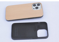 Étui en bois véritable et TPU pour iPhone 13 14 15 16 17 18 Pro Max, gravure personnalisée, coque de téléphone portable en bois pour accessoires iPhone