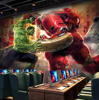 Papier peint 3D Marvel Avengers Thème Hulk Bar Restaurant Papier peint Internet Cafe Gym Mural