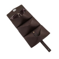 Emballage de lunettes de soleil à fentes multiples Étui à lunettes Rangement portable Accessoires de lunettes Étui à lunettes en cuir souple