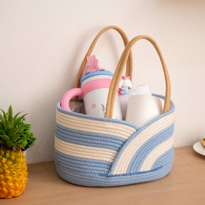 <span class=keywords><strong>Cesto</strong></span> Portaoggetti Moderno Ecologico Pieghevole in Tessuto 100% Cotone per Nuovi Articoli per Neonati e Essenziali per l'Infanzia - Product Image 1