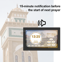 Jam Sholat Pintar Azan Muslim WiFi Semua Kota, Rekaman Al-Quran Multibahasa, Hadith, Layar Sentuh IPS, Seni Islami, Tampilan Dua