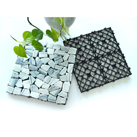 Dalles de galets de rivière naturelles à découpe plate emboîtables pour mosaïque, idéales pour la décoration d'hôtels