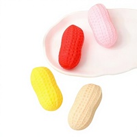 Balle anti-stress créative en caoutchouc souple en forme d'arachide, à rebond lent, quatre couleurs, jouet viral pour jeunes, best-seller, livraison directe