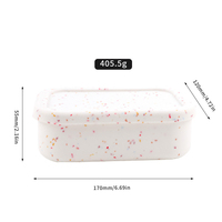 Ensemble de boîtes à lunch réutilisables en silicone sans BPA, compatibles micro-ondes avec couvercle, ODM/OEM pour l'école et la garderie des enfants