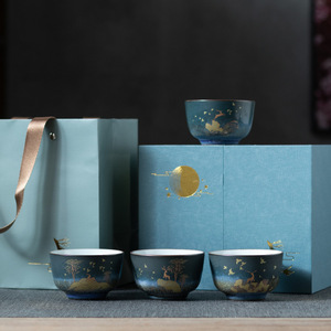 Set di <span class=keywords><strong>Tazze</strong></span> in Porcellana per Ufficio, Tazza <span class=keywords><strong>da</strong></span> Tè, Set <span class=keywords><strong>da</strong></span> Tè Kung Fu, Tazza <span class=keywords><strong>da</strong></span> Tè Pronta per Regalo con Logo Personalizzato - Product Image 2