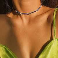 Extrêmement populaire bohème fait à la main tressé perlé clavicule chaîne mignon multicolore marguerite fleur collier cadeaux pour les femmes