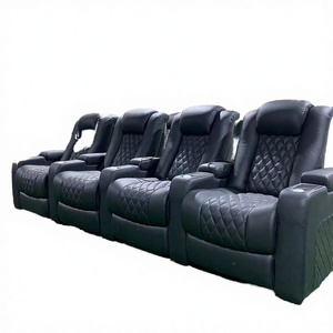 COMPRE AHORA! Relajación Suprema, Sofá de Cine en Casa de Diseño Contemporáneo en Cuero Genuino, Reclinable Motorizado con Mecanismo Suave, Comodidad de Cine en Casa - Product Image 2