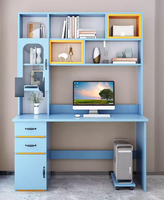 Bureau en bois avec étagère intégrée pour ordinateur de bureau à domicile, table d'étude pour filles, enfants, étudiants