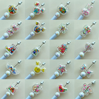 Combinaison de demi-coquilles transparentes en plastique pour accessoires de stylo de grande taille peints à la main, bijoux faits main DIY promotionnels