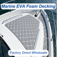 Revêtement de pont extérieur moderne en mousse EVA marine écologique antidérapante, imitation teck rainuré, à clipser, étanche et résistant aux UV pour bateaux