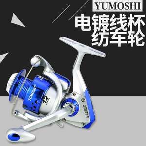 14BB 1000-7000 5.2:1 Gear Ratio Blue Silver Color Reel EVA Handle Spinning Reels Lake River Stream Plastic - Product Image 4