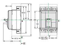 MCCB NS1000N NS33472 50kA NS1000H NS33473 70kA Unidad de Control MicroLogic 2.0 1000A Operación Manual Fija