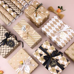 Nuevo diseño 50*70 cm papel de regalo de Navidad silicona recubierta desechable 7 diseño papel Impresión de logotipo - Product Image 2