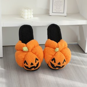 Halloween Plush Couple <b>Slippers</b> for Autumn & Winter, Funny Creative Anti-slip Indoor Warm Home <b>Slippers</b> for Men Women - Product Image 2