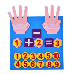 HOT Selling Intellectual Educational Toys Fingers Numbers Counting Felt Toy Set for Children Digital Kindergarten Teaching