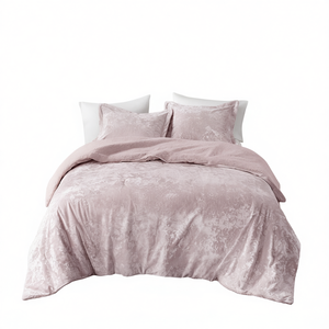 Juego de Edredón Reversible Db Woven Sherpa de 8 Piezas, Terciopelo Arrugado, Color Sólido, Clásico, para Cama Queen y Super King - Product Image 1