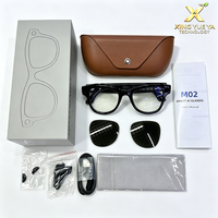 Lunettes Intelligentes Hot M02 PRO MAX avec Caméra 13MP, Enregistrement, Traducteur Linguistique Instantané ChatGPT, Musique et Appels Audio Open Ear pour Hommes et Femmes