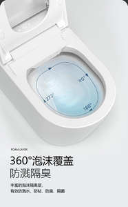 Sanitário Automático Moderno com Sensor e Recursos Multifuncionais, Drenagem S-Trap e Controle Remoto Incluído - Product Image 6