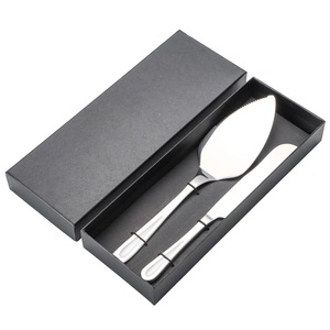 Stainless Steel Cake Knife And Spatula Set 2 Piece Reusable Baking <b>Tools</b> For Cake Bread Pizza - Product Image 2