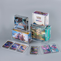 Vente en gros de boîtes en acrylique pour cartes Pokémon TCG Scarlet Violet Destined Rivals Elite Trainer ETB, boîte de présentation en acrylique