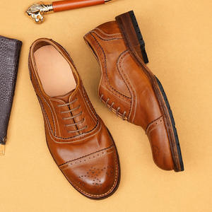 Zapatos Formales y Casuales de Negocios para Hombre, de Alta Calidad y Más Vendidos, Parte Superior de Cuero Genuino, Estilo Oxford con Cordones, Antideslizantes - Product Image 3