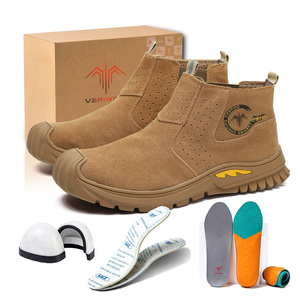 Stivali Chelsea Classici in Pelle Traspirante Antiurto Isolati 6kv con Punta in Plastica Scarpe da Lavoro di Sicurezza Industriale per Uomo <span class=keywords><strong>Senza</strong></span> <span class=keywords><strong>Lacci</strong></span> - Product Image 1