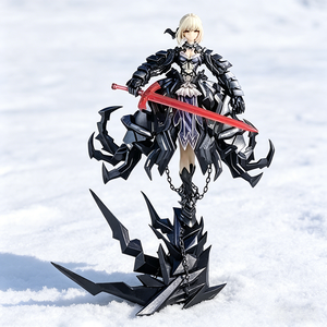 Modellino da Collezione Anime Sword <span class=keywords><strong>Maiden</strong></span> - Figura in Resina da 25cm con Armatura Scura, Decorazione per Personaggi di Giochi - Product Image 2