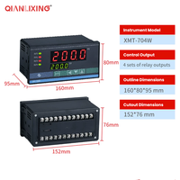 Contrôleur de température numérique à 4 sorties, 8 limites, avec affichage LCD, en plastique, prise en charge OEM, XMTA-704W/708W