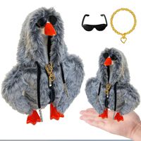 Costume décoratif en tissu pour oie de bureau miniature de 7 pouces, style sweat à capuche, pour toutes les saisons