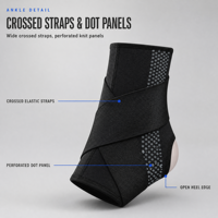 Attelle de cheville professionnelle à sangles croisées classiques, manchon de compression en tricot perforé, respirant et léger pour la récupération des entorses