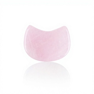 Planche <span class=keywords><strong>de</strong></span> massage Gua Sha en quartz rose en forme <span class=keywords><strong>de</strong></span> tête <span class=keywords><strong>de</strong></span> chat, outil <span class=keywords><strong>de</strong></span> raclage en pierre <span class=keywords><strong>de</strong></span> rose naturelle pour le soin du visage et la médecine chinoise - Product Image 1