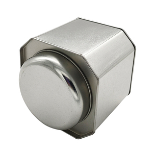 Bán Chạy Không Có In Ấn Kim Loại Hộp Thiếc Có Nắp Đậy Đôi Octagon Trà Cà Phê Hộp Thiếc - Product Image 2