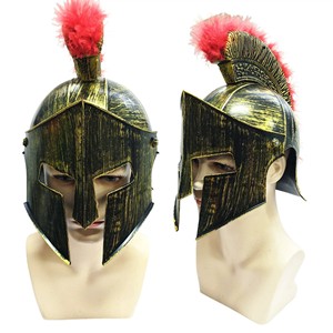 Casque de gladiateur romain antique en plastique, casque de soldat romain pour adulte, pour cosplay, fêtes et accessoires théâtraux - Product Image 3