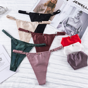 Mutandine a corda elastica senza cuciture basse e senza cuciture basse perizoma biancheria intima da donna perizoma da donna - Product Image 4