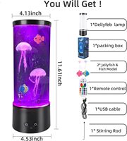 Multicolor gelatina pecera acuario Medusa lava lámpara LED medusas lámpara de luz nocturna
