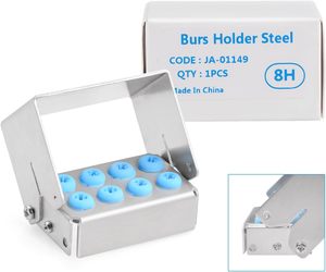 Boîte de rangement pour fraises dentaires à 8 trous en acier inoxydable, support de stérilisation pour autoclave - Product Image 3