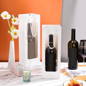 OEM/ ODM Custom Luxury Paper <strong>Prime</strong> Branded Packing Liquor Whisky Wine Alcohol <strong>Bottle</strong> Gifts Bags with Handles for Single <strong>Bottle</strong> - Product Image 5