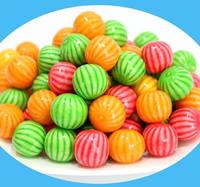 Vente en gros Bonbons gommeux sains chinois exotique aigre doux gomme à bulles pastèque fruits aromatisés en vrac bonbons au chocolat emballage