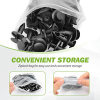 100 pièces de clips de fixation de pare-chocs de voiture en nylon de type poussoir, avec trou de 8 mm, pour garde-boue UTV/ATV