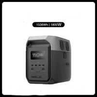 Estación de Energía Portátil Delta 3 de 1500W/1800W y 1536Wh con Batería Lifepo4 de 1024Wh, UPS para Camping, Interfaz USB y Función de Carga