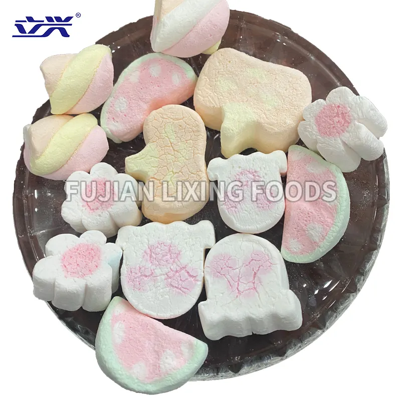 Grosir desain baru permen marshmallow kering beku lixing kualitas tinggi grosir permen gummy kering beku