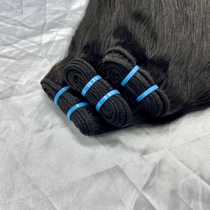 Extensions de cheveux humains vierges brésiliens naturels, lisses et raides, double épaisseur, cuticules alignées - Product Image 4