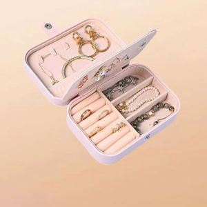 Wholesale PU Leather Travel <b>Ring</b> Organizer Box with Earring Holder - Product Image 2