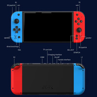 Console de jeu vidéo portable G90, écran HD 7 pouces, lecteur de jeux rétro classique avec manette de jeu, joystick, boîte pour cadeau de Noël
